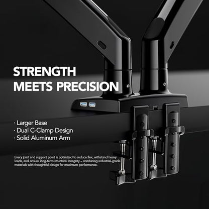HUANUO Dual Monitor Stand 13in-40in HNDS7 VESA Mount Adjustable