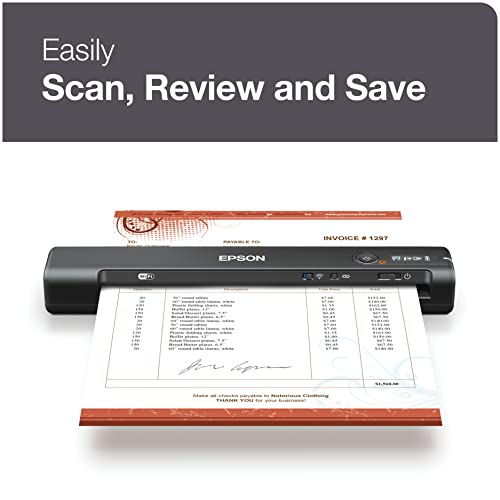 Epson WorkForce ES-60W 1200 dpi Wireless Portable Document Scanner B11B253201