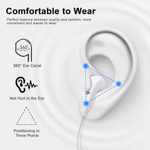 Matsusho 2 Pack SKFASTC-US129 Wired Headphones Lightning in-Ear Earbuds for iPhone