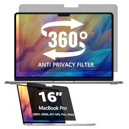 Halloive 16" HH-MacBook Pro16-QJ 9H Glossy Privacy Screen Filter