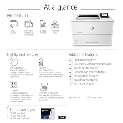 HP LaserJet Enterprise M507dn Monochrome Printer 1200 dpi 45 ppm Laser