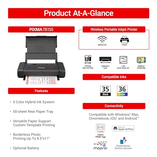 Canon PIXMA TR150 4800 x 1200 dpi Inkjet Printer
