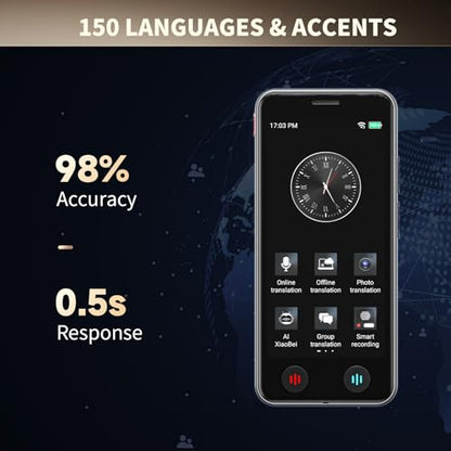 BSTBOO 5.67 x 3.46 x 1.65 inches Model A20 Instant Translator 150 Languages Real-Time Voice Translation Portable Device