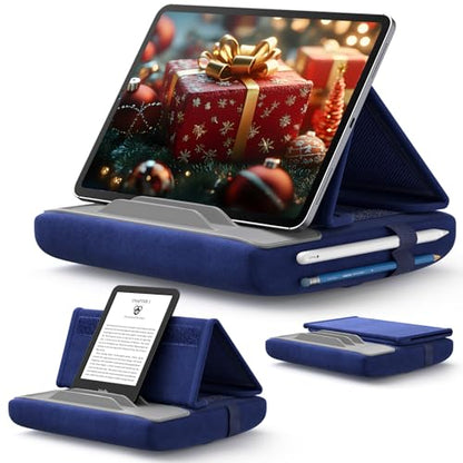 JSAUX Pillow Tablet Stand, Compatible with Multiple Devices, Adjustable Viewing Angles, Navy Blue