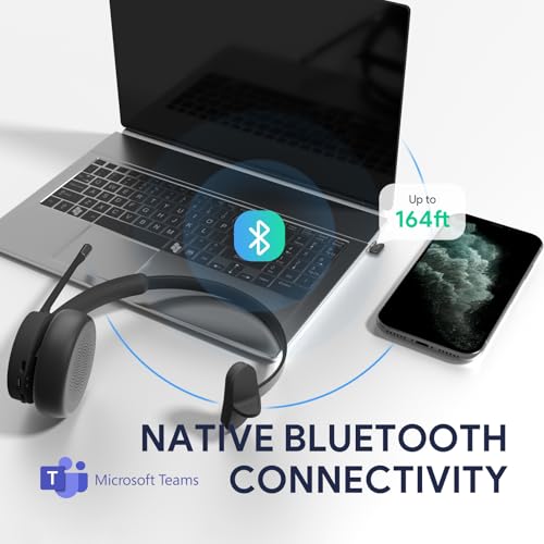 Yealink BH70 Mono Wireless Headset with Stand Teams USB-C/A