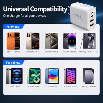 Duloch USB Type C 40W 4-Port Wall Charger XD2024