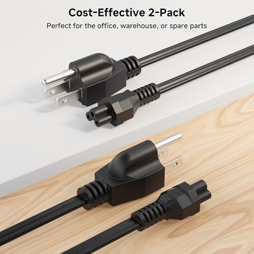 Cable Matters 30 Feet 400005-15x2 120V 3 Prong Power Cord with IEC C5 Connector