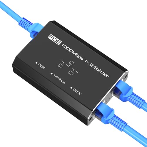 Closs Gigabit Ethernet Splitter RS-102P 3 Ports Managed PoE Adapter Black