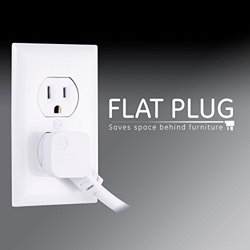 GE 6 Outlet Power Strip 2 Pack, 125 Volts, 15 Amps, 620 Joules Surge Protection, Model 46867