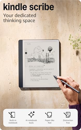 Amazon 10.2 Inch Kindle Scribe 64GB - 300 ppi Display - AI Notetaking Device - Digital Notebook