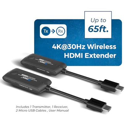 OREI 4L x 2W x 7H WUHD3-66M-K 4K HDMI Wireless Video Extender