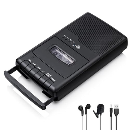 Mersoco Portable USB Cassette Recorder T300-1 32GB 120 Minutes Stereo