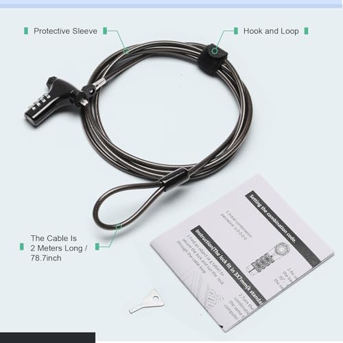 Universal 2M 6.5FT Laptop Combination Lock Anti-Theft Security Mechanism