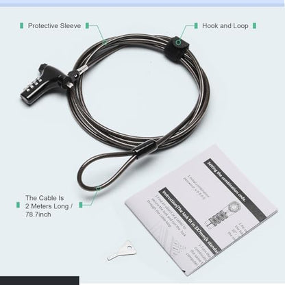 Universal 2M 6.5FT Laptop Combination Lock Anti-Theft Security Mechanism