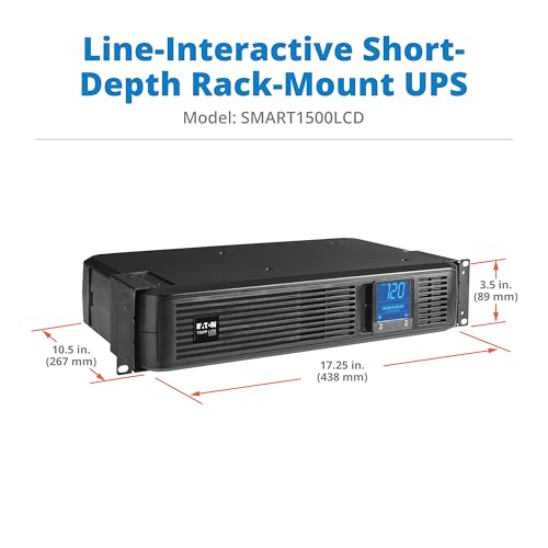 Tripp Lite SMART1500LCD UPS 1500VA Battery Backup 900W 8 Outlets Rack Mount 2U 120V