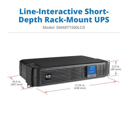 Tripp Lite SMART1500LCD UPS 1500VA Battery Backup 900W 8 Outlets Rack Mount 2U 120V