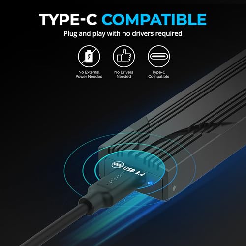SABRENT 8TB EC-PNVO USB 3.2 Gen 2 NVMe M.2 Enclosure