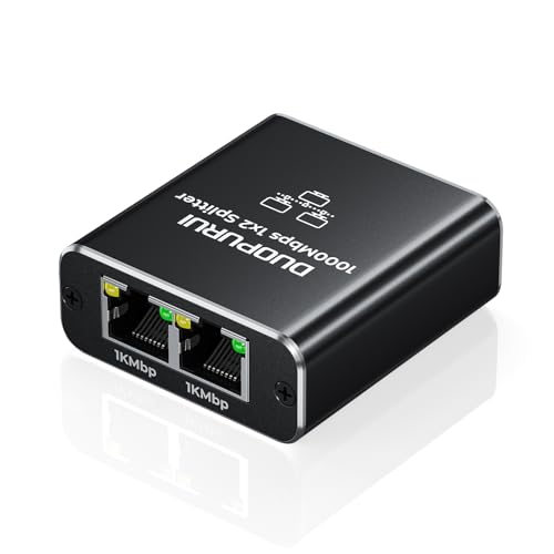 DUOPURUI 2.25x2.09x0.86 inches Ethernet Splitter DPR-001 1000Mbps