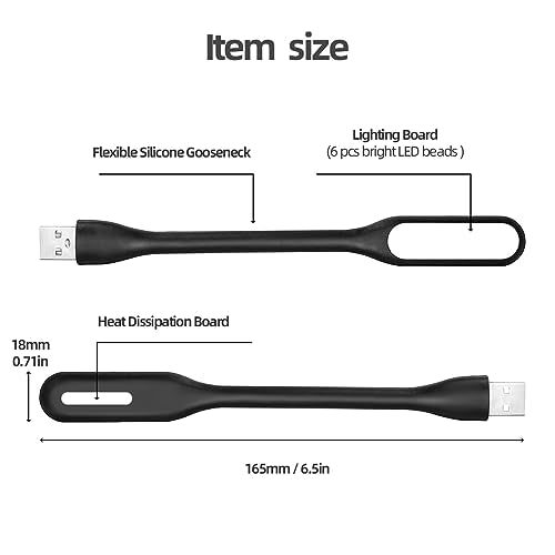 FINENIC 10 Piece USB LED Light Lamp ULBL10 Portable Flexible Arm Night Light