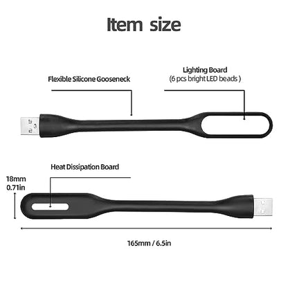 FINENIC 10 Piece USB LED Light Lamp ULBL10 Portable Flexible Arm Night Light