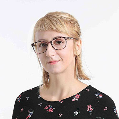 LifeArt 1 Count Nola_C8 +2.50 Reading Glasses Pink Floral Full Rim Square Plastic Universal 52mm Lens Width