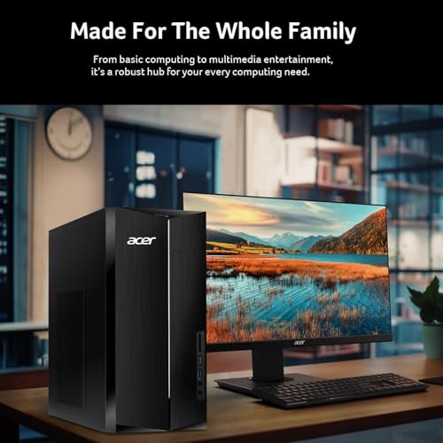 Acer Aspire Tower PC | 14th Gen Intel Core i5-14400 | 16GB DDR5 RAM | 1TB SSD Storage | HDMI | Ethernet | Computer Tower