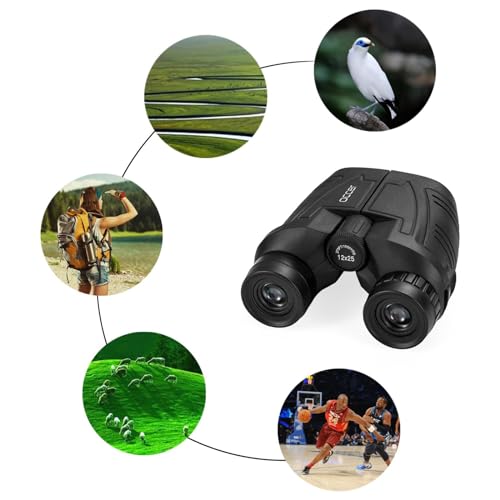 Occer 12x25 Compact Binoculars Model 888635 with 12x Magnification, Waterproof, Fully Multi-Coated, BAK-4 Prism, Adjustable Eyecups for Adults and Kids