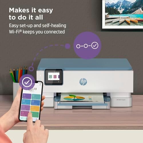HP Envy Inspire 7255e Thermal Inkjet Printer Color 600 x 600 1-Tray Flatbed AIO