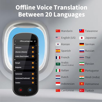 FLTIDUNDI 6.38x3.39x1.34 inches Model Z9 with 4.1 inch Touchscreen & 150+ Language Capacity