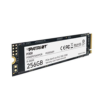 Patriot 256GB P300P256GM28 Internal Solid State Drive, NVMe, PCIe 3.0 x4, Black