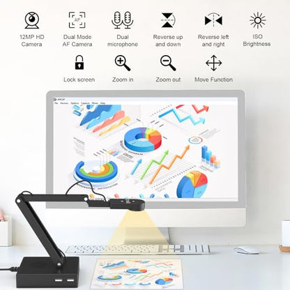 Kitchbai 12MP KB1200 Document Camera 3840p USB