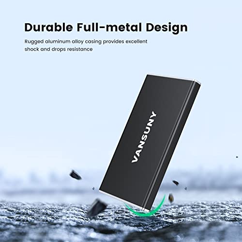 Vansuny 500GB Portable External Solid State Drive B082VZC5JN USB 3.0, 450MB/s Data Transfer