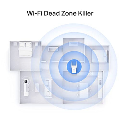 TP-Link RE705X 2402Mbps Dual-Band Wi-Fi 6 Range Extender, 802.11ax, RJ45 Connector, AP Mode, 150m Range, 0.68lbs