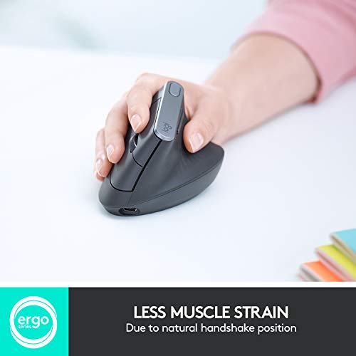 Logitech MX Vertical Wired Ergonomic Mouse 4000 DPI USB Optical 4buttons Right Handed