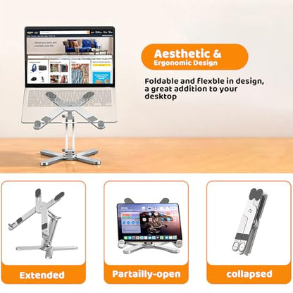 Moallia 11-16" N86 Portable Aluminum Tabletop Laptop Stand