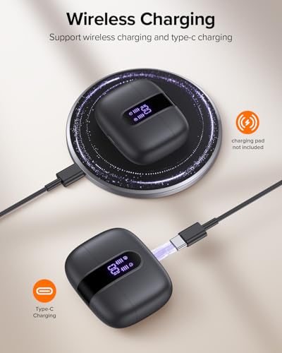 TAGRY X08 Bluetooth Wireless Earbuds IPX5 Waterproof Touch Control 60H Playback