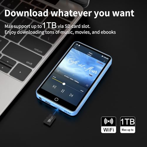 ZAQE 4Inch M505 Pro 80GB Touch Screen Bluetooth 5.0 FM Radio MP3 Player