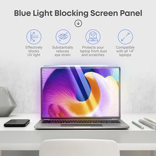 VINTEZ 14 Inches vin-182-AnB-14-BS Screen Protector for Laptop - Anti-Blue Light, Scratch Resistant, Glossy Finish