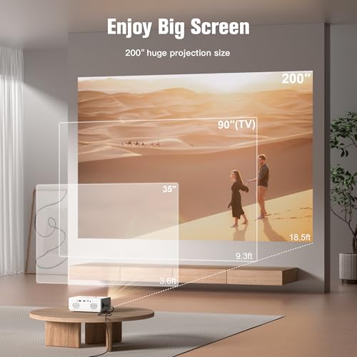 AuKing M8-F 1080P 50W LCD Projector 9500 Lumen