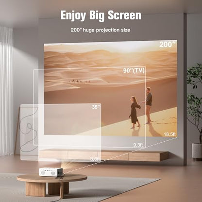 AuKing M8-F 1080P 50W LCD Projector 9500 Lumen