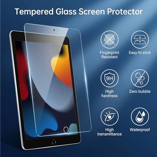 FAYOUCZ 10.2 Inch iPad 9th 8th 7th Generation Screen Protector 9H Hardness HD Clear