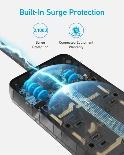 Anker 12 Outlet Power Strip A9192 120V Surge Protection and Fast Charging
