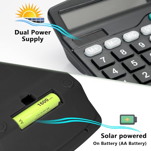DANRONG 4.72" x 5.9" CA-03 LCD 10cm Desktop Calculator, Solar & Battery Powered