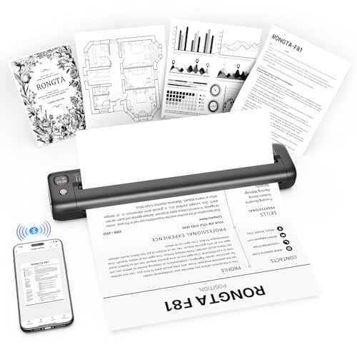 Rongta Portable Thermal Printer 203DPI Bluetooth Monochrome F81