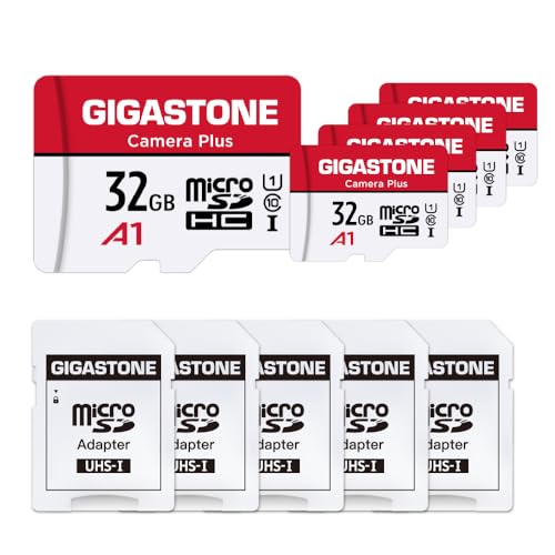 Gigastone 32GB U1 C10 Micro SDHC Memory Card 5-Pack