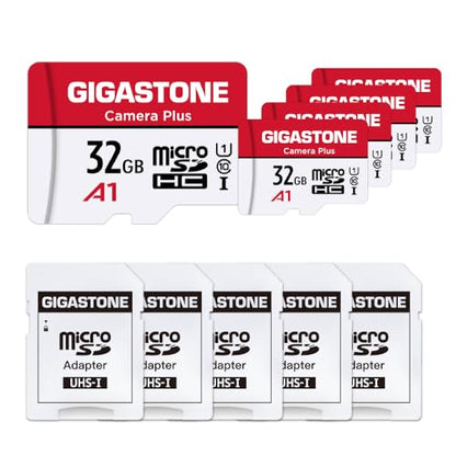 Gigastone 32GB U1 C10 Micro SDHC Memory Card 5-Pack