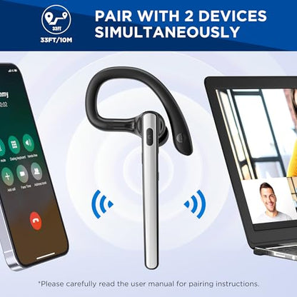 TERUNSOUl Bluetooth Headset Sp1 V5.3 Adaptive Noise Cancellation Wireless Earpiece
