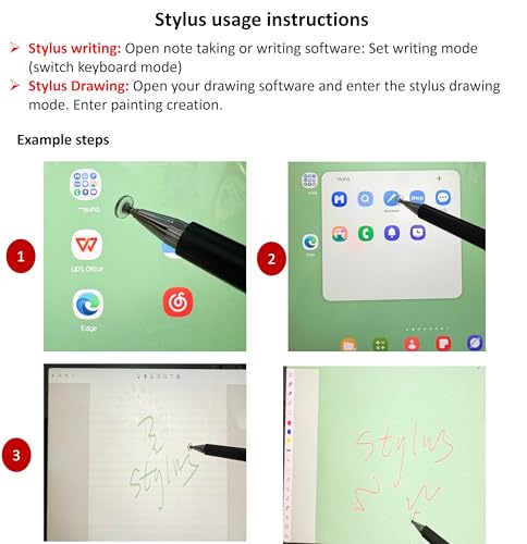 fllynewrite Stylus Pen 2-in-1 Compatible with Various Tablets All Touch Devices
