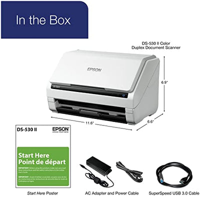 Epson B11B261202 Document Scanner USB 600 dpi 30 Bits CCD
