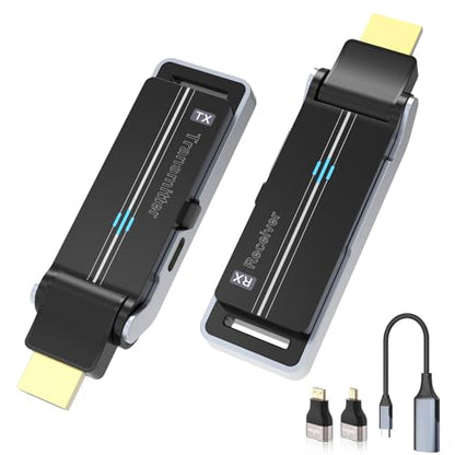 ALL-LUCKY 2-Port HDMI Receiver & Transmitter Kit | HDMI 1080P | Wireless Media Streaming